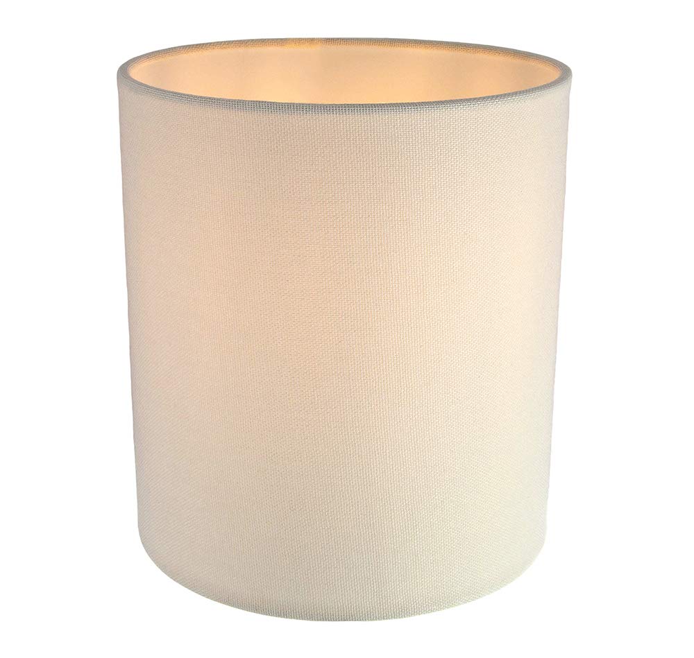Contemporary and Elegant Soft Cream Linen Fabric Cylinder Lamp Shade for Wall Ceiling or Table - 18cm High 40w Maximum Suitable for The Home or Commercial Usage by Happy Homewares