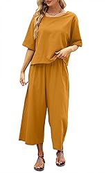 Nfsion Summer Cotton Linen Sets for Women 2