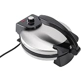 Yosoo Health Gear Electric Tortilla Maker 25.5cm Adjustable Temperature | Tortilla Press Non-Stick, 1100W even heating, Aluminum alloy with stainless steel cover, Pancake maker for spring roll pizza