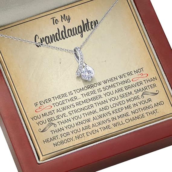 Granddaughter Necklace Gift Present From Grandma Grandpa To