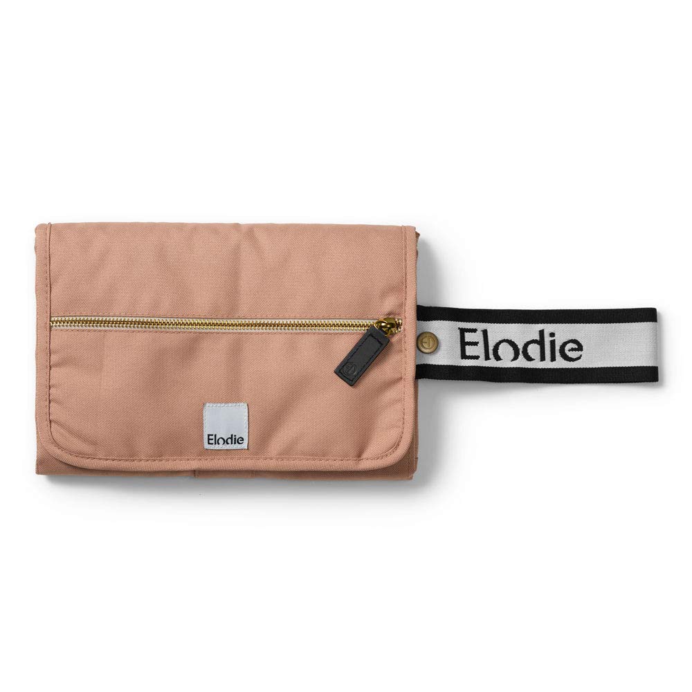 Elodie Details Portable Changing Mat Clutch Diaper Bag Water-Repellent (2 Terry Cloths Included) - Faded Rose, Pink
