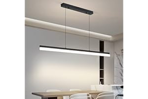 Mikeru Linear Pendant Lights Kitchen Island, 47inch Dimmable Island for Dining Room Fixture, Modern Pool Table Island Light, 59‘’ Height Adjustable with Memory Function, for Home, Office