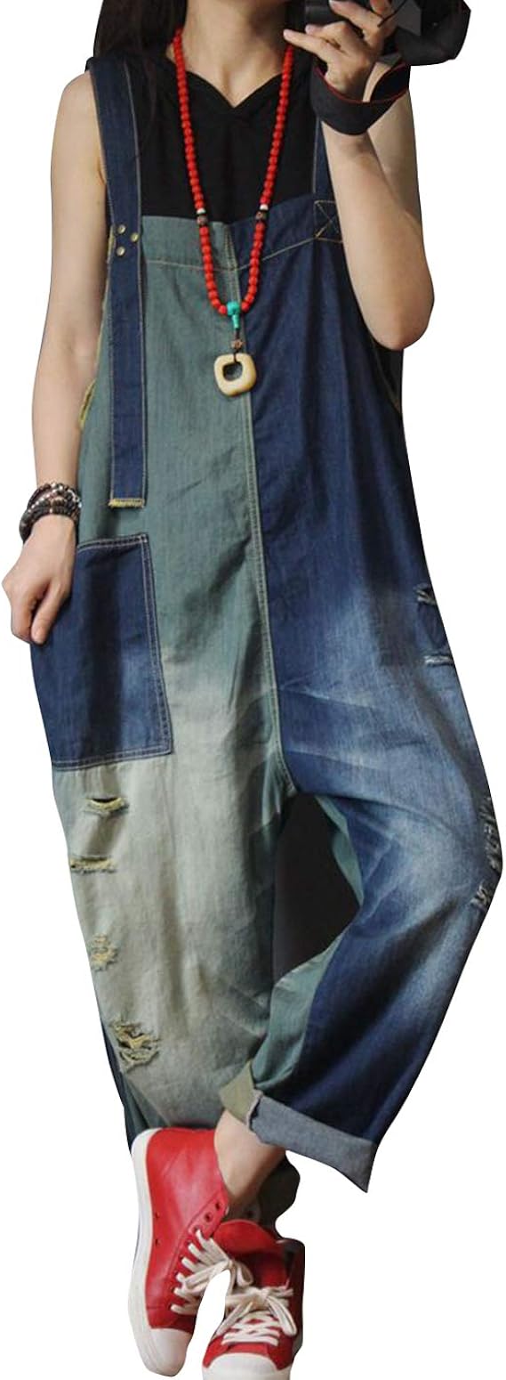 loose fitting women's overalls