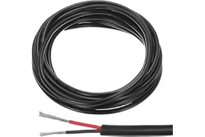 Generic Red Black Wire 2pin Extension Cable Cord Electrical Wire 24 AWG Parallel Wire Oxygen-Free Copper 10Ft Length for LED 