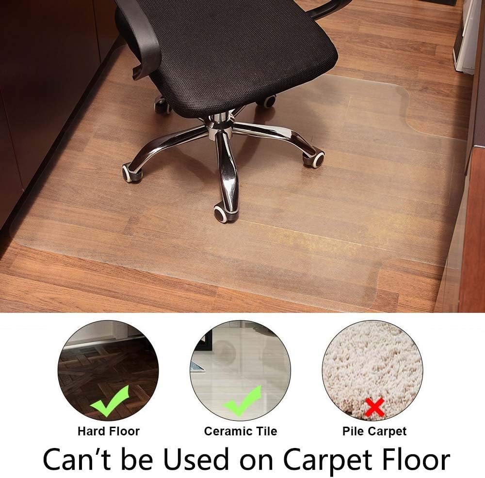 AiBOB Office Chair mat for Hardwood Floor, 36 x 48 inches, Easy Glide for Chairs, Flat Without Curling, Floor Mats for Computer Desk: Kitchen & Dining