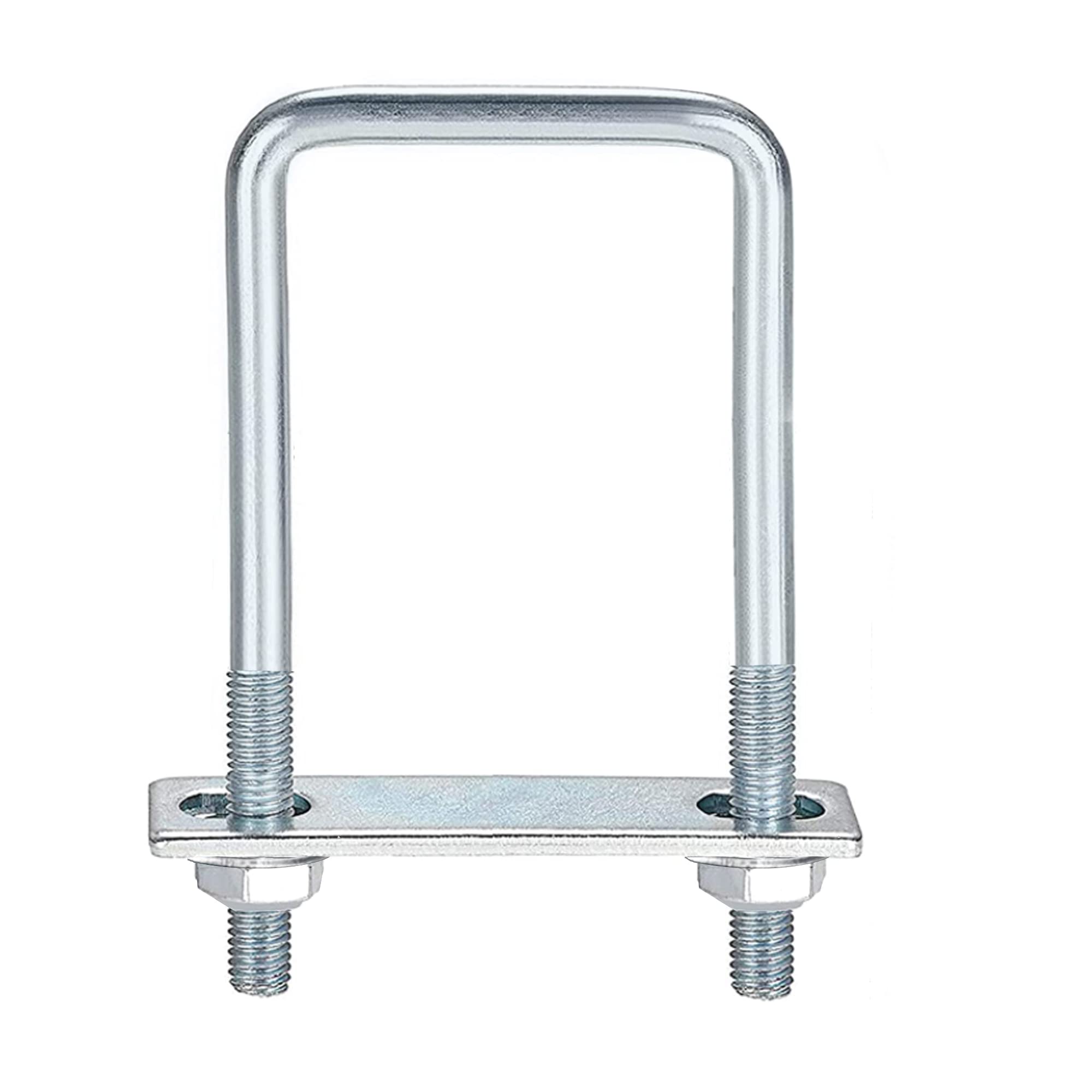 Duoyif M10 U-Bolt Square Stainless Steel U-Bolts 100 x 180 mm with Nut Frame Plate Washer for Pipe Mounting Car Towing