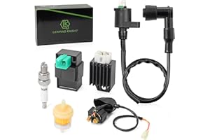 LK LEAPING KNIGHT 5-PIN CDI Box Ignition Coil Solenoid Relay Voltage Regulator for 50cc 70cc 90cc 110cc 125cc ATV Go Kart Dirt Bike Pit Bike