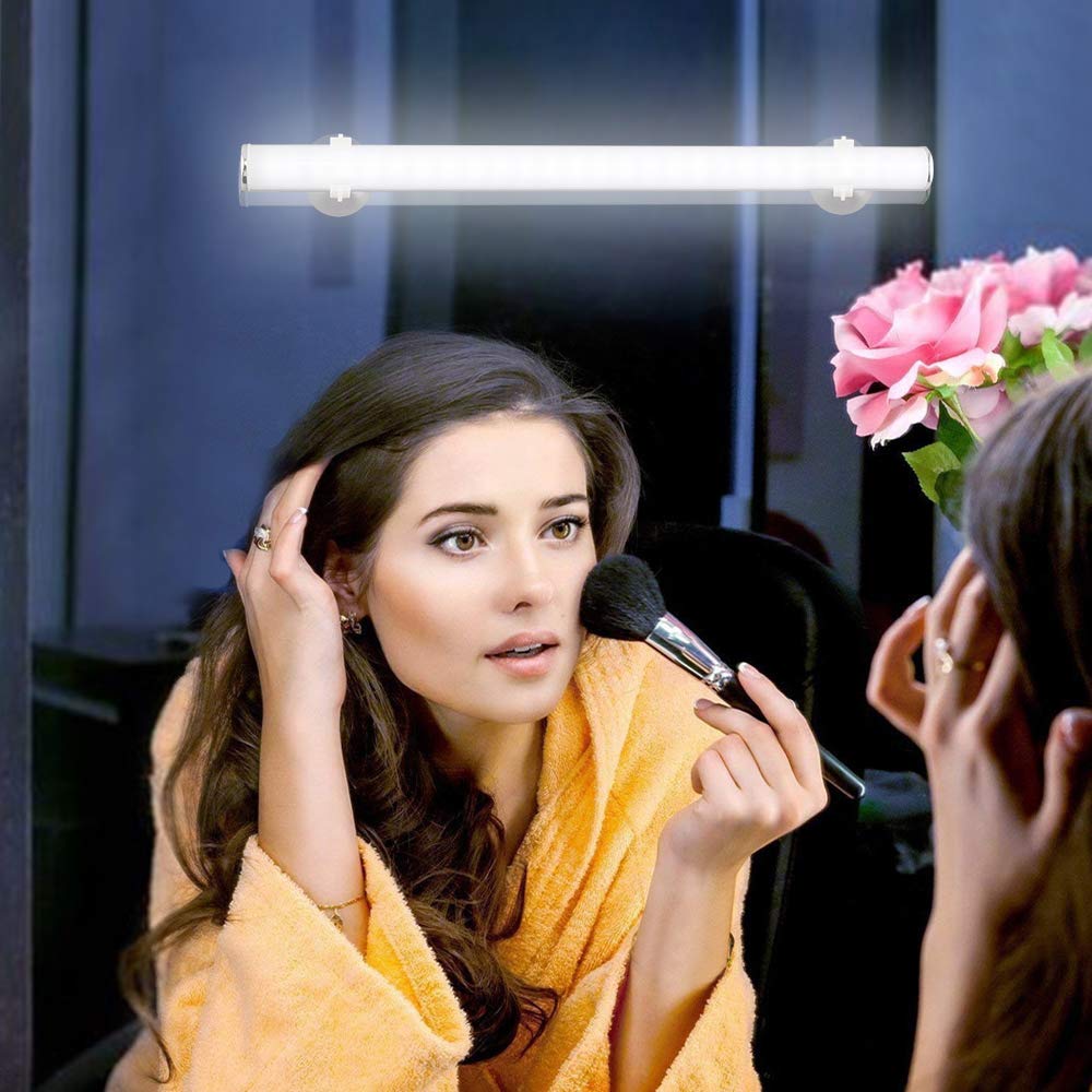 Lixada Vanity Mirror Light, Portable Makeup Light,Touch Control/USB Rechargeable,for Bathroom Dressing Table Mirror Lighting