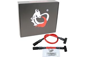AIP Electronics Dragon FIRE Performance 10mm Spark Plug Wire Set Compatible with Harley Davidson Softail Fatboy 2000-2017 Replaces 32359-00C OEM Fit PWJ189