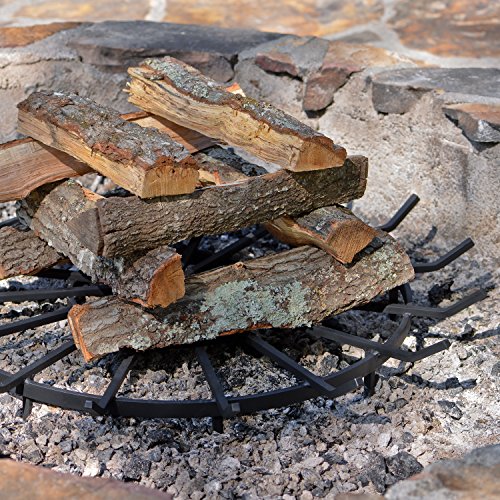 SteelFreak Wagon Wheel Firewood Grate for Fire Pit - Made in the USA (24 Inch)