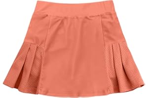 JESKIDS Girls' Tennis Golf Skirts with Shorts Pickleball Athletic Pleated Skort 6~13T