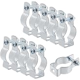 Antrader EMT Conduit Hanger with Bolt, 1" U-shaped Pipe Clamps - Pack of 10 | Zinc-Plated Iron EMT/Rigid Pipe Clamps for Electrical Conduit, Water Pipe Installation