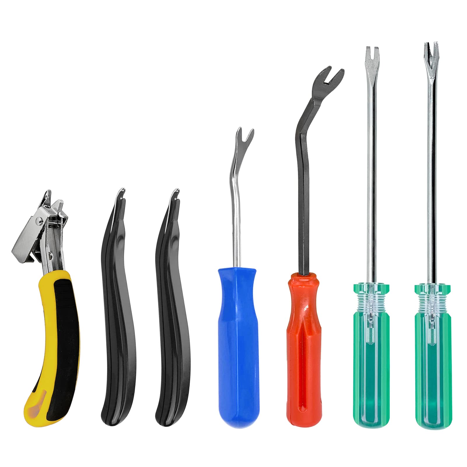 AUMUA Heavy Duty Staple Remover, Nail Puller Remover, Tack Lifter Tool Set for Upholstery/Office