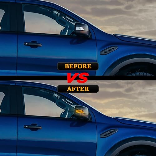 thumbnail interactive-video image 1 of Car Dynamic LED Turn Signal Rearview Mirror Lights Blinker For Ford Everest 2015-2019 Ranger T6 Raptor Wildtrak Smoke From Car Emergency Lights - Price 41.31 1 of 11