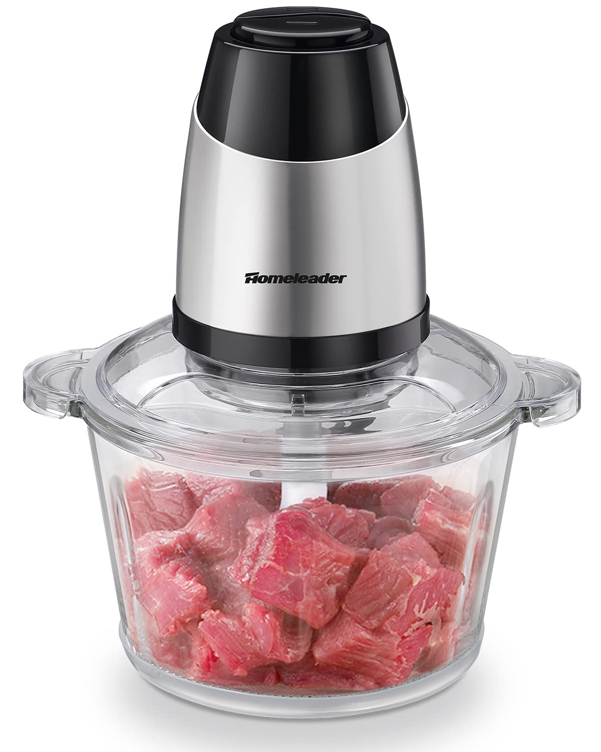 Photo 1 of ***MISSING BLADES***
Homeleader Electric Food Chopper, 300W Stainless Steel Blade, Food Processor with 2L Glass Bowl, 2S Fast Shredding for Meat, Vegetables, Fruits and Nuts, Dishwasher Safe, Quiet Motor with 4 Blades