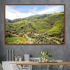 signwin Framed Canvas Wall Art Greenlands Aerial Dark...