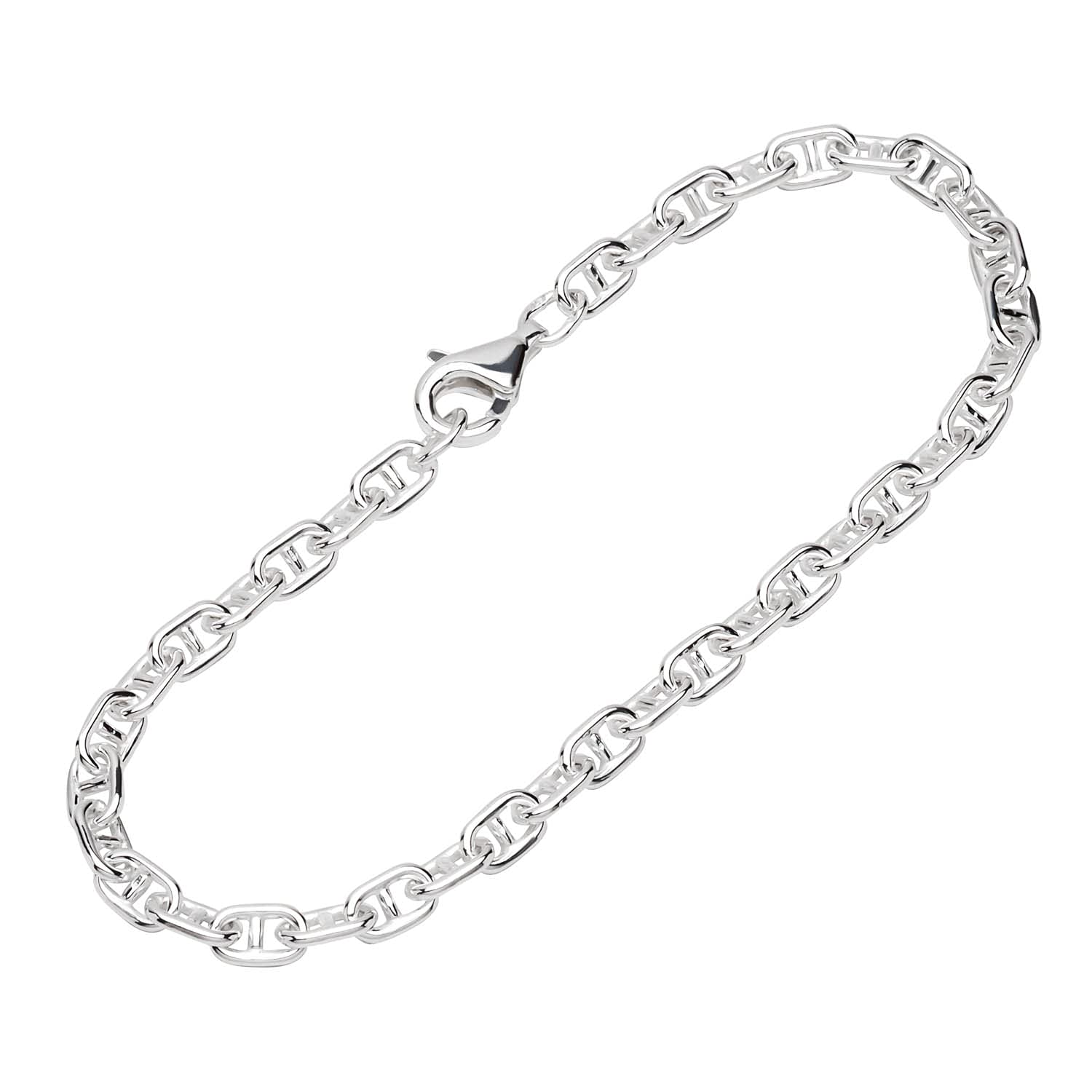 NKlaus bracelet 925 Sterling Silver 19cm bar anchor chain ladies designer bracelet chain 12361