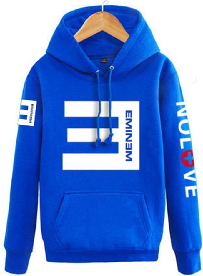 Sunshy New Hot Eminem Hip Hop Sweater Hoodie Hoody Jacket Coat Tops(Blue,L)