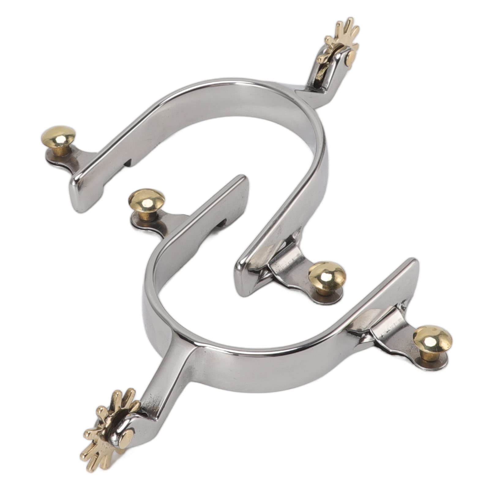 Fockety Horse Spurs, Cowboy Style Stainless Steel Spurs for Boots Men, Horse Boot Spurs Equestrian Gear Accessories for Horse Training Equestrian Competition for Men Women Rider Horsemanship Lovers