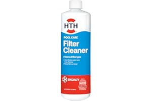 HTH 67227 Swimming Pool Care Filter Cleaner, Quickly and Effectively Cleans and Prolongs Life of Pool Filter, Improves Filtration Efficiency, Compatible with All Filter Types, 32oz