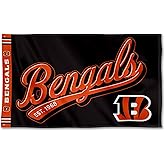 WinCraft Cincinnati Bengals Script Logo Premium Flag