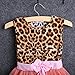 Girls Kids Vintage Lepoard Sleeveless Tulle Skirt Kids Party Dresses (3-4 Years, Lepoard)