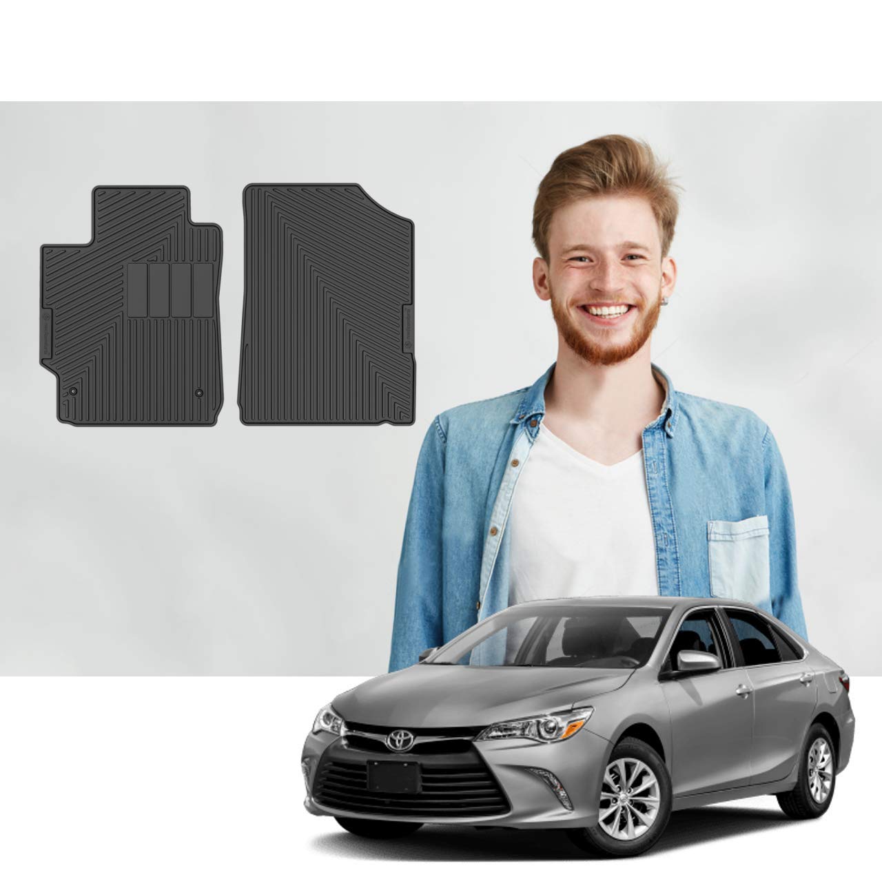 Custom Fit Toyota Camry 2007 2011 Car Floor Mats All Weather Ultimate Protection With A Stylish Look Front Row Only 2pcs Black