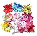MorningRising 20 Pcs Multicolor Women Girls Orchid Flower Bohemian Leopard Hair Clip Wedding Party Beach Bridal Hairclip Hair Pins Hair Barrette Accessories