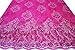 5 Yards African Lace Fabrics Nigerian French Beaded Tulle Fabric (Rose)