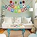 GreenLion Premium Happy Birthday Banner With Tissue Pom Poms And Garland Flags For Birthday Party Multi Colour Decoration Set