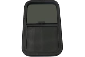 ZAWAYINE RV Window 24" W x 15" H,Tiny House Horizontal Slider Window For Cargo Trailer,Vintage Technologies RV Windows For Horizontal Sliding Replacement Glass &Trim Set(for 2" walls,Not 1 1/2 " walls)