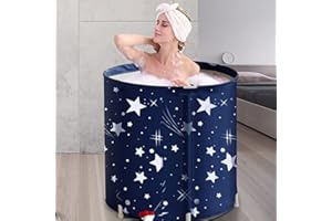 BDL Portable Bathtub, Foldable Adult Japanese Soaking Bath Tub, BDL Freestanding Ice and Hot tubs with Thermal Foam, Folding 