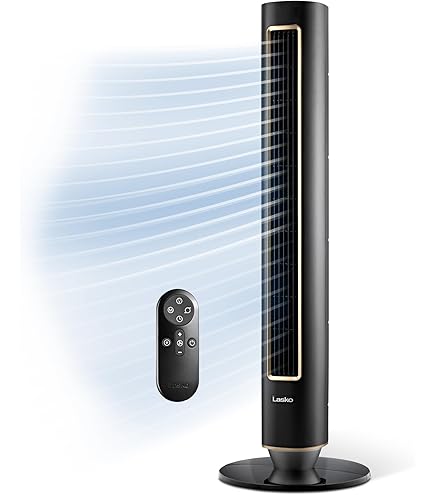Lasko 42" Tower Fan With Remote - 3 Speeds, Ionizer & Timer For Bedroom & Office Cooling