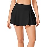 RanZZRan Women's High Waist Tennis Skort with Pockets & Built-in Shorts, Pleated Athletic Skirt for Workout, Casual Wear
