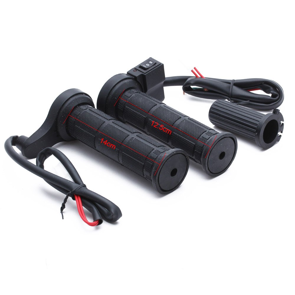 CARCHET/&reg; Paire Poign/&eacute;e Chauffante de Guidon Fourreau Heated Grip 12V Noir 7//8 22mm pour Moto Motocycle Scooter