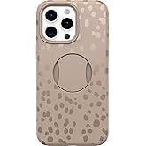OtterBox iPhone 15 Pro MAX (Only) OtterGrip Symmetry Series Case - ON The SPOT (Brown), Built-in Grip, Sleek case, Snaps to MagSafe, Raised Edges Protect Camera & Screen