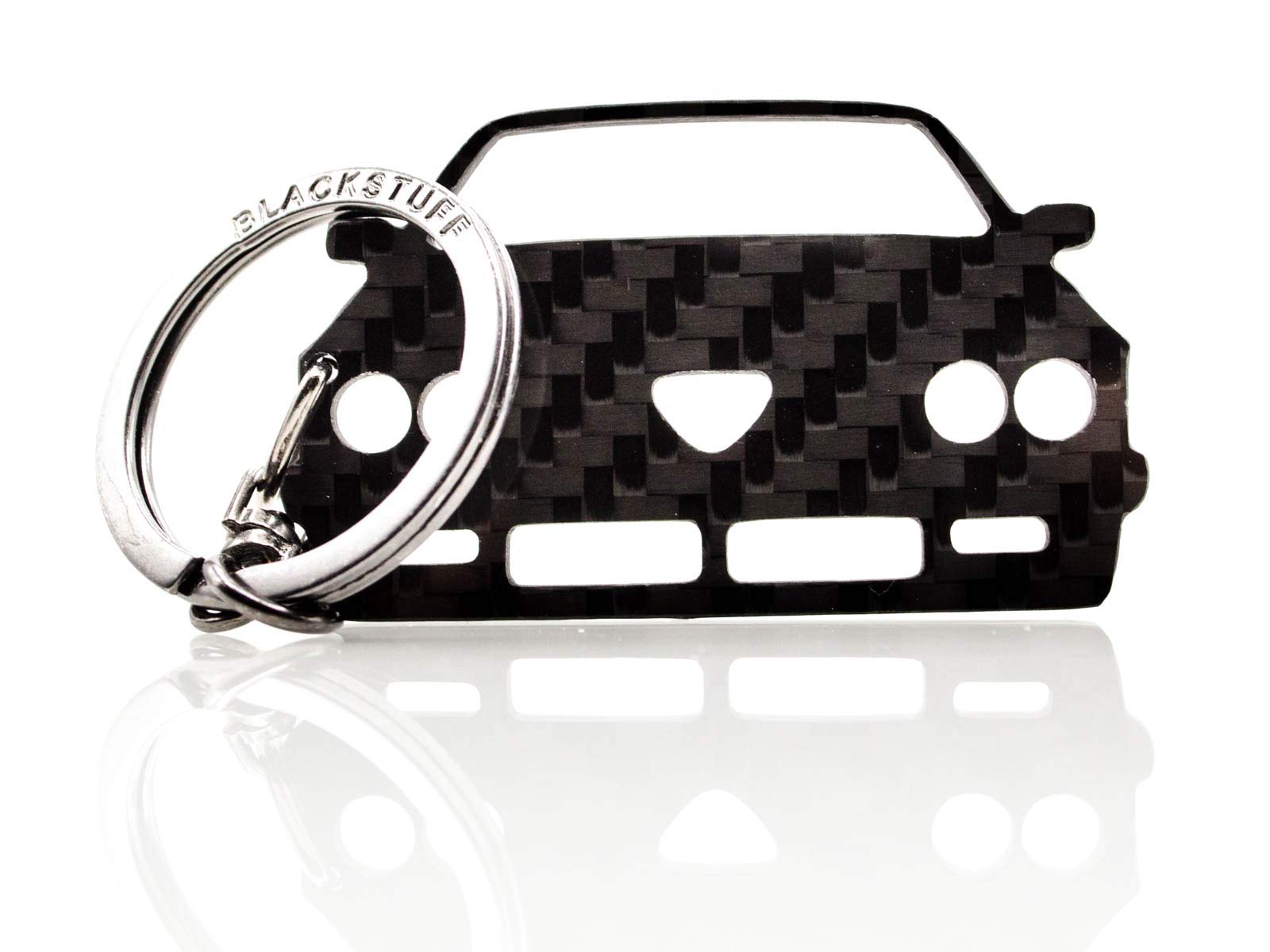 BlackStuff Carbon Fiber Keychain Keyring Ring Holder Compatible with Alfetta GT GTV GTV6 BS-832
