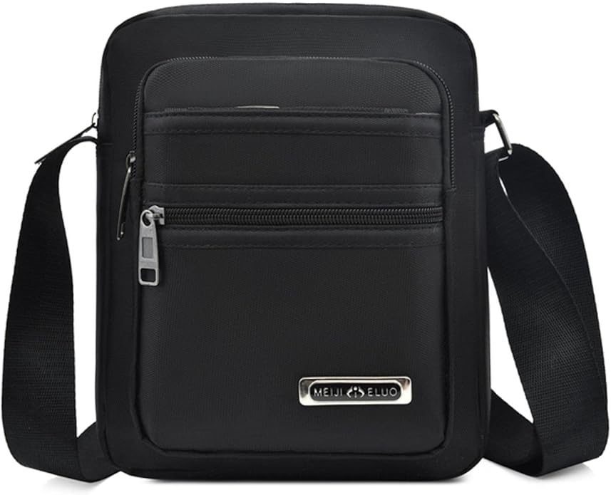 Man Nylon Shoulder Bag Messenger Bag Casual Waterproof Nylon Zipper