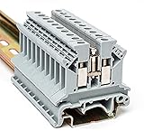 Erayco UK2.5B-GR DIN Rail Terminal Block, Screw