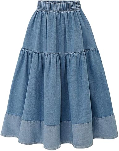m and co denim skirts