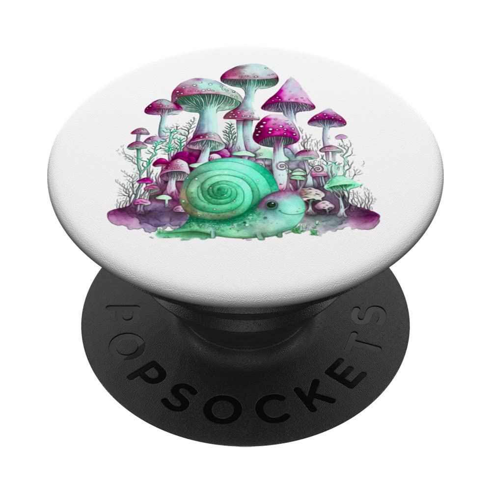Mushrooms and Snail Autumn Forest Mushroom PopSockets Swappable PopGrip
