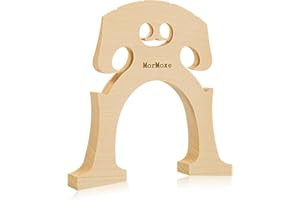 MorMoxe Cello Bridge (Hight 1/4) Size - Hand-Carved Maple, Direct Fit, Fully Adjusted - Expertly Handcrafted & Polished for Perfect Fit - Easy Installation - Replacement Accessory for Cello Parts
