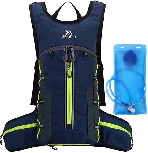 Amazon Croogo 自転車バック 水分補給 通気 アウトドア 登山 レース 遠足 リュックサック 軽量コンパクト デイパック ウォーキング用バッグ 旅行 リュックサック ハイドレーション収納可 G Bx02 ネイビー Sd1 ハイドレーションバッグ
