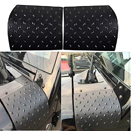 MAIKER Jeep Wrangler Black Body Armor Cowl Cover For JK Rubicon Sahara Sport X & Unlimited 2/4 door 2007-2017, 2 Pcs Exterior Accessories Parts