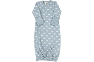 PARADE Organic Gowns - Signature Prints Clouds Blue 3-6 Months