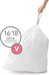 simplehuman CW0408 Code V Custom Fit Bin Liners 3 Pack White view 2