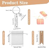Zuimei 36 Pcs Thank You Keyrings with Cards Organza Bags Appreciation Gifts view 7