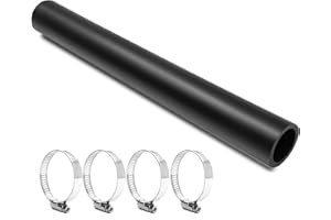 TKKEUEP Gasoline Fuel Filler Neck Hose with 4 Hose Clamps,1 1/2 inches Inside Diameter Fuel Hose, Reinforced Gas tank filler hose (straight, 1 1/2" ID 15 7/8" Long)