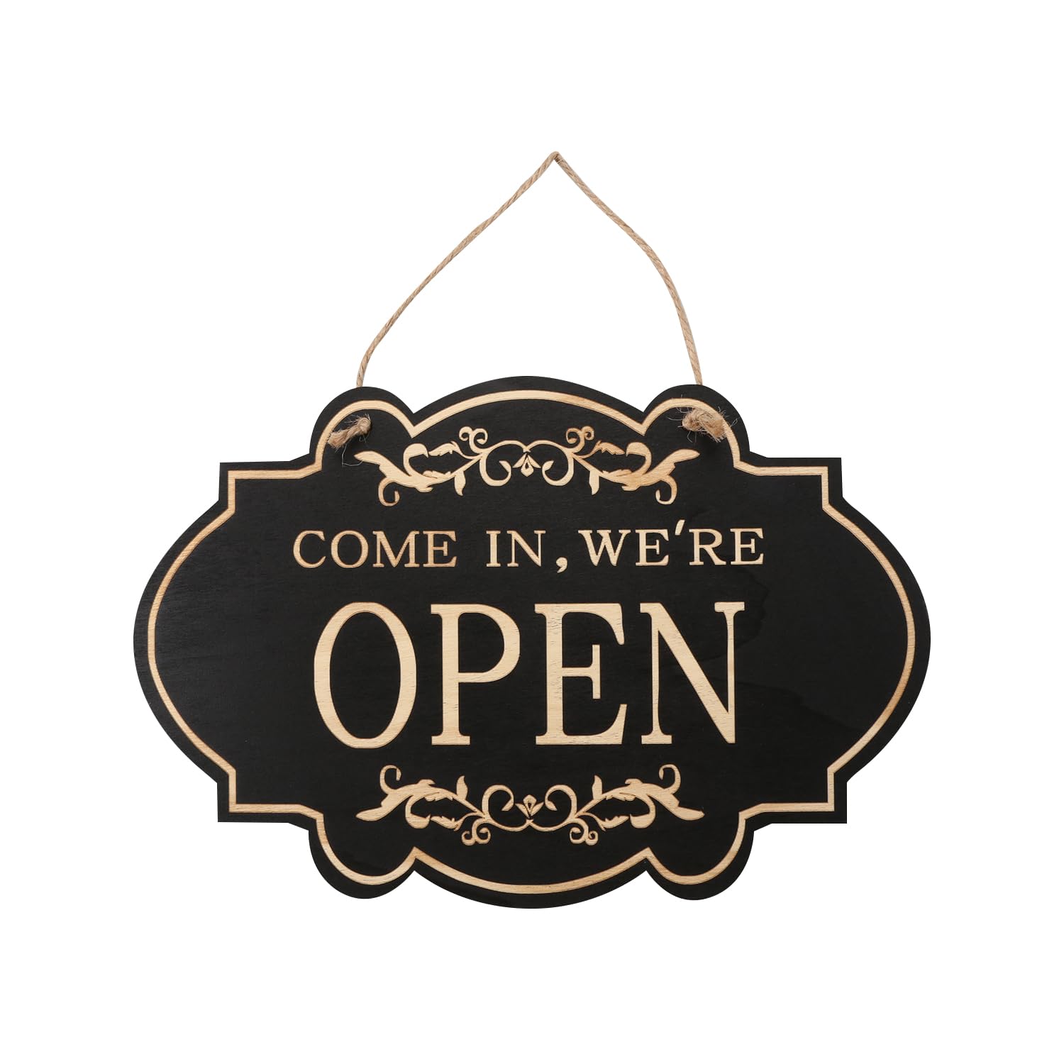 Tabanzhe Store Hanging Open Closed Sign,Wooden Reversible Double-Sided Business Sign,for Business Door Window Restaurant Club Shop Bar Hotel Cafe