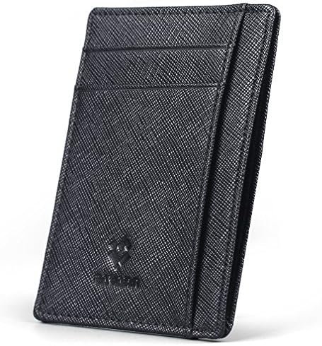 Eavann RFID Blocking Slim Minimalist Genuine Leather Front Pocket Wallet